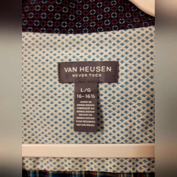 Van Heusen Never Tuck NWT Plaid Shirt Size L - Picture 5 of 7
